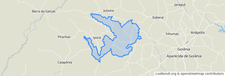 Mapa de ubicacion de Região Geográfica Imediata de São Luís de Montes Belos.