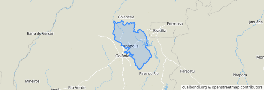 Mapa de ubicacion de Região Geográfica Imediata de Anápolis.