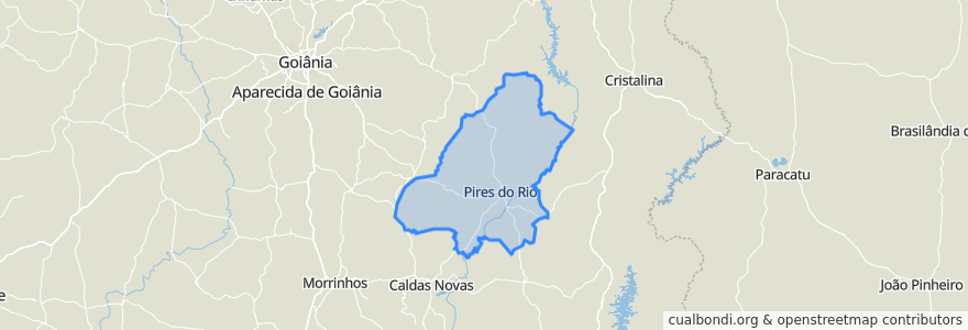 Mapa de ubicacion de Região Geográfica Imediata de Pires do Rio.