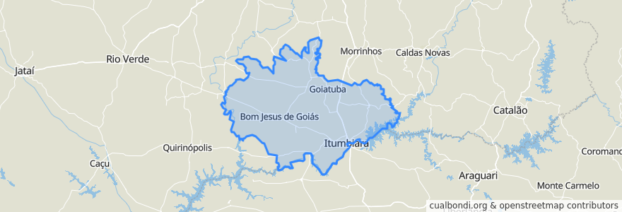 Mapa de ubicacion de Região Geográfica Imediata de Itumbiara.