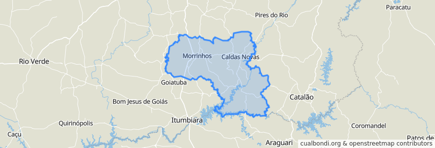 Mapa de ubicacion de Região Geográfica Imediata de Caldas Novas-Morrinhos.