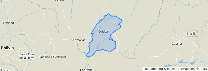 Mapa de ubicacion de Região Geográfica Imediata de Cuiabá.