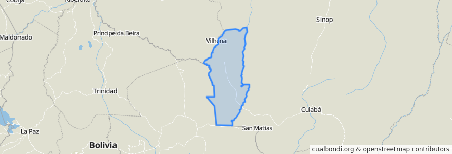 Mapa de ubicacion de Região Geográfica Imediata de Pontes e Lacerda - Comodoro.