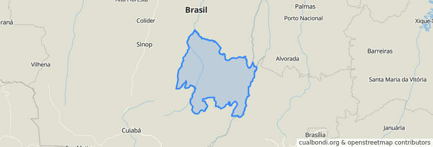 Mapa de ubicacion de Região Geográfica Imediata de Água Boa.