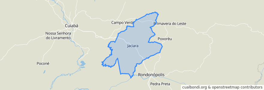 Mapa de ubicacion de Região Geográfica Imediata de Jaciara.