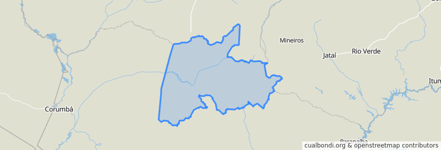 Mapa de ubicacion de Região Geográfica Imediata de Coxim.