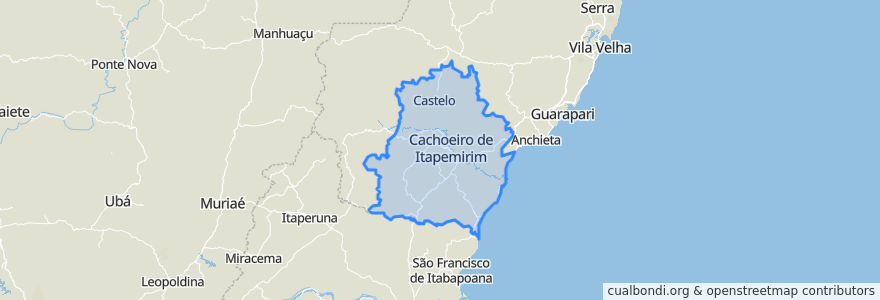 Mapa de ubicacion de Região Geográfica Imediata de Cachoeiro de Itapemirim.