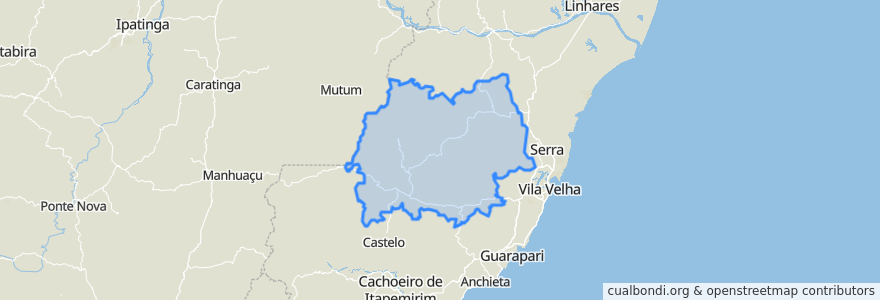 Mapa de ubicacion de Região Geográfica Imediata de Afonso Cláudio - Venda Nova do Imigrante - Santa Maria de Jetibá.