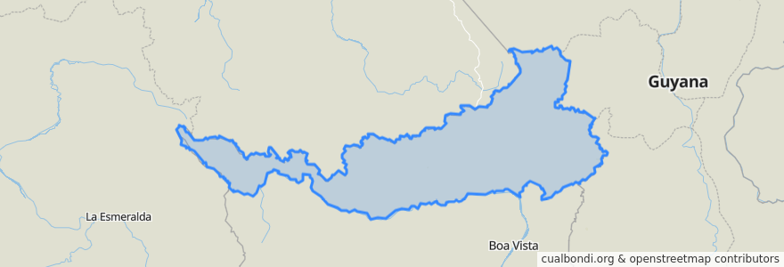 Mapa de ubicacion de Região Geográfica Imediata de Pacaraima.