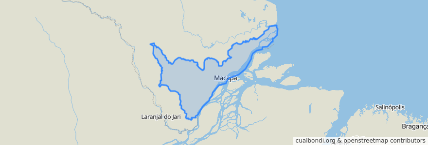 Mapa de ubicacion de Região Geográfica Imediata de Macapá.