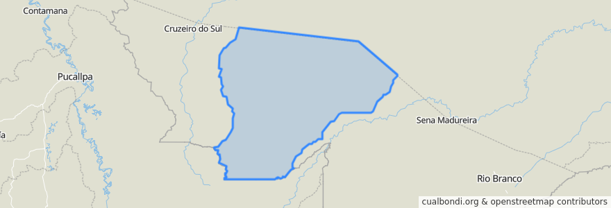 Mapa de ubicacion de Região Geográfica Imediata de Tarauacá.