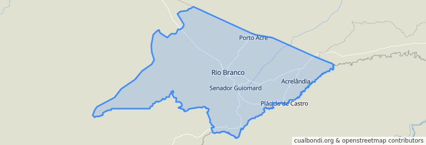 Mapa de ubicacion de Região Geográfica Imediata de Rio Branco.