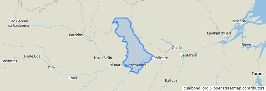 Mapa de ubicacion de Região Geográfica Imediata de Itacoatiara.