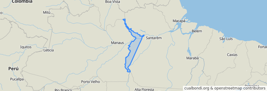 Mapa de ubicacion de Região Geográfica Imediata de Parintins.