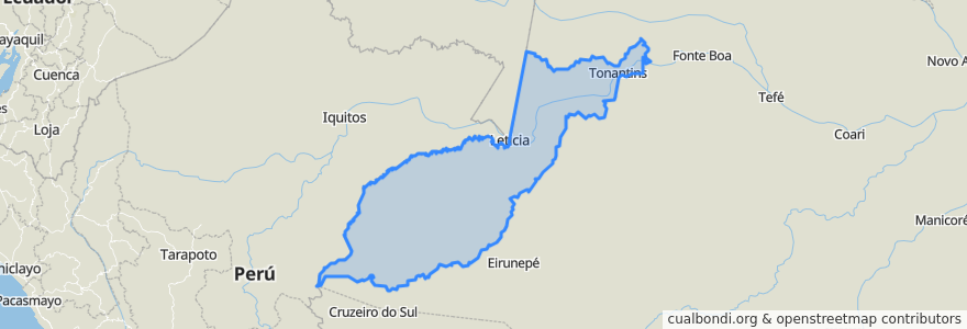 Mapa de ubicacion de Região Geográfica Imediata de Tabatinga.