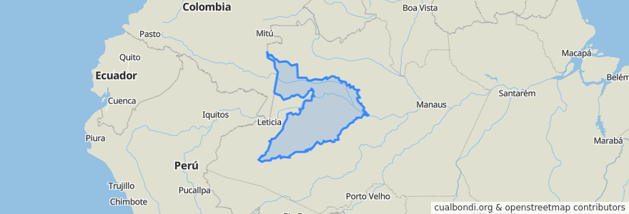 Mapa de ubicacion de Região Geográfica Imediata de Tefé.