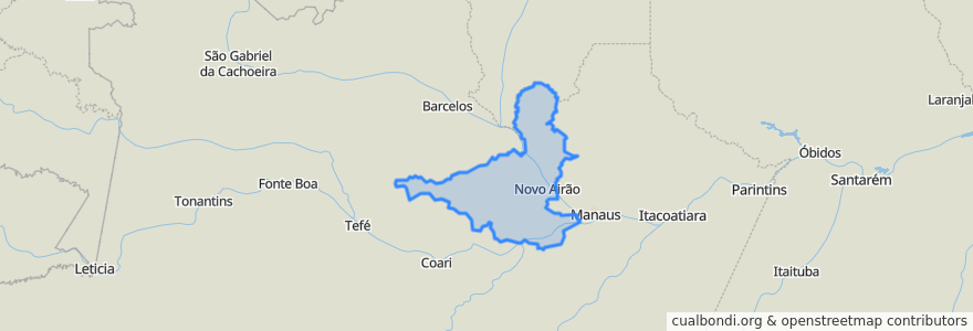 Mapa de ubicacion de Região Geográfica Imediata de Manacapuru.