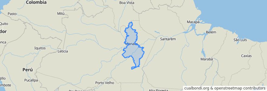 Mapa de ubicacion de Região Geográfica Imediata de Manaus.