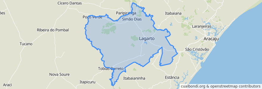 Mapa de ubicacion de Região Geográfica Imediata de Lagarto.