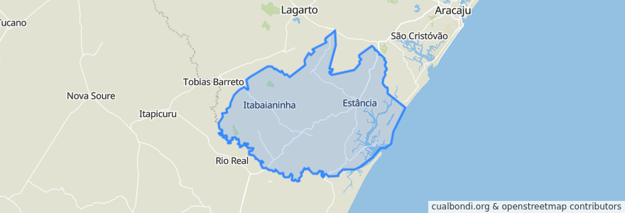 Mapa de ubicacion de Região Geográfica Imediata de Estância.