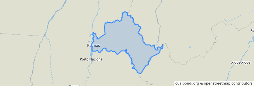 Mapa de ubicacion de Região Geográfica Imediata de Palmas.