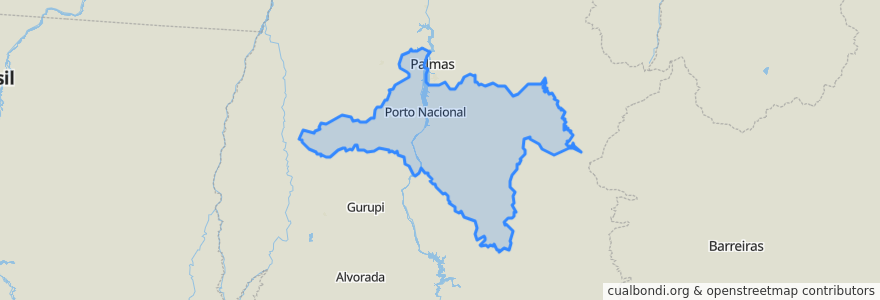 Mapa de ubicacion de Região Geográfica Imediata de Porto Nacional.