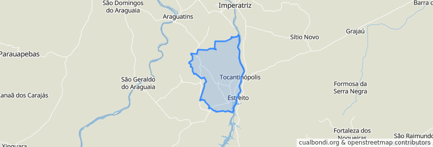 Mapa de ubicacion de Região Geográfica Imediata de Tocantinópolis.