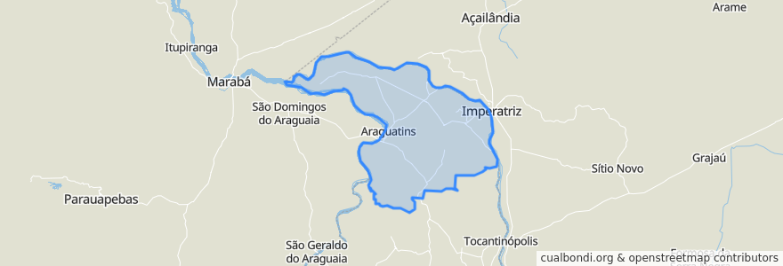 Mapa de ubicacion de Região Geográfica Imediata de Araguatins.