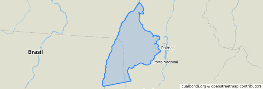 Mapa de ubicacion de Região Geográfica Imediata de Paraíso do Tocantins.