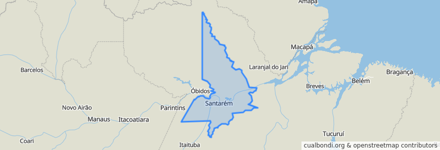 Mapa de ubicacion de Região Geográfica Imediata de Santarém.