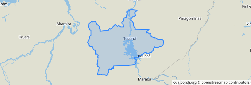 Mapa de ubicacion de Região Geográfica Imediata de Tucuruí.