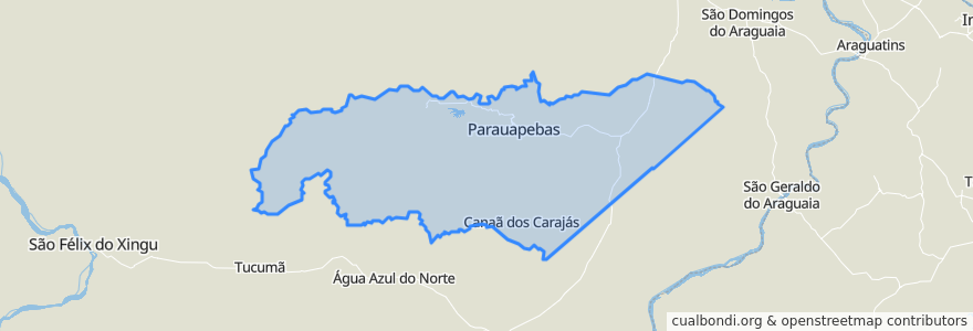 Mapa de ubicacion de Região Geográfica Imediata de Parauapebas.