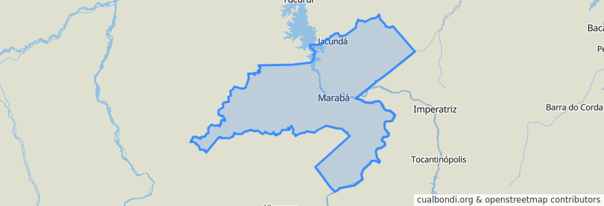 Mapa de ubicacion de Região Geográfica Imediata de Marabá.