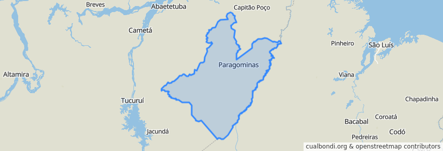 Mapa de ubicacion de Região Geográfica Imediata de Paragominas.