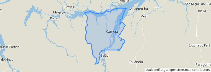 Mapa de ubicacion de Região Geográfica Imediata de Cametá.