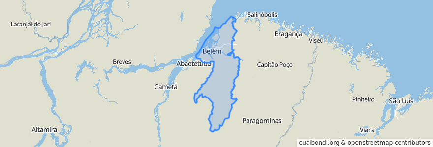 Mapa de ubicacion de Região Geográfica Imediata de Belém.