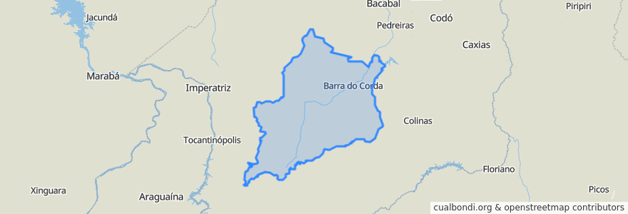 Mapa de ubicacion de Região Geográfica Imediata de Barra do Corda.