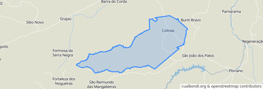 Mapa de ubicacion de Região Geográfica Imediata de Colinas.