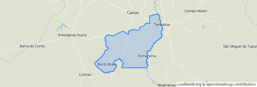 Mapa de ubicacion de Região Geográfica Imediata de Timon.