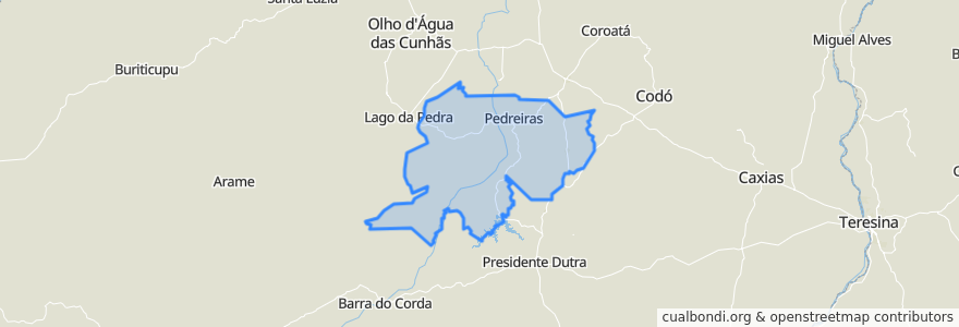 Mapa de ubicacion de Região Geográfica Imediata de Pedreiras.