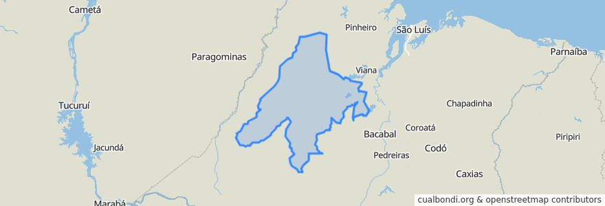 Mapa de ubicacion de Região Geográfica Imediata de Santa Inês.