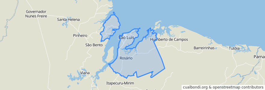 Mapa de ubicacion de Região Geográfica Imediata de São Luís.