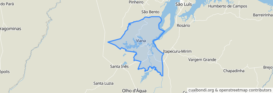 Mapa de ubicacion de Região Geográfica Imediata de Viana.