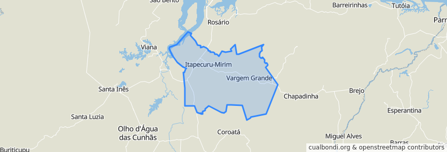 Mapa de ubicacion de Região Geográfica Imediata de Itapecuru Mirim.