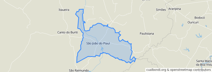 Mapa de ubicacion de Região Geográfica Imediata de São João do Piauí.