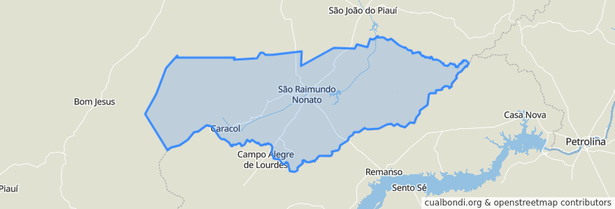 Mapa de ubicacion de Região Geográfica Imediata de São Raimundo Nonato.