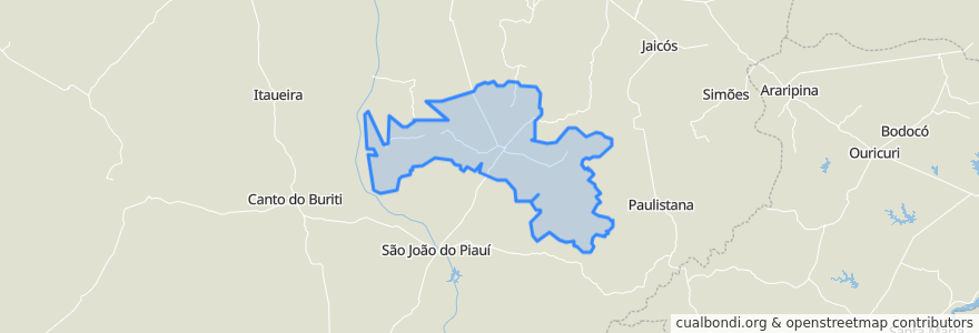 Mapa de ubicacion de Região Geográfica Imediata de Simplício Mendes.