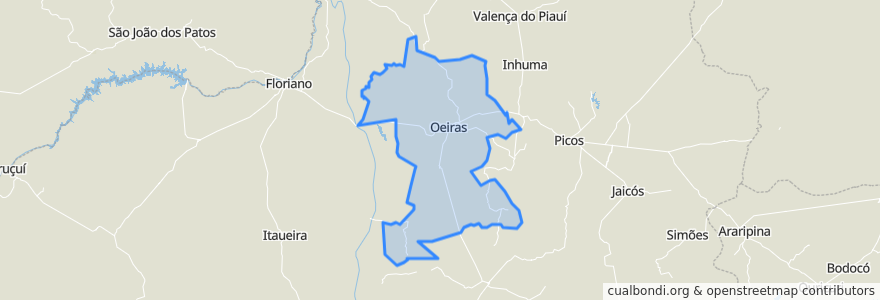 Mapa de ubicacion de Região Geográfica Imediata de Oeiras.