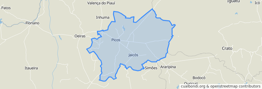 Mapa de ubicacion de Região Geográfica Imediata de Picos.