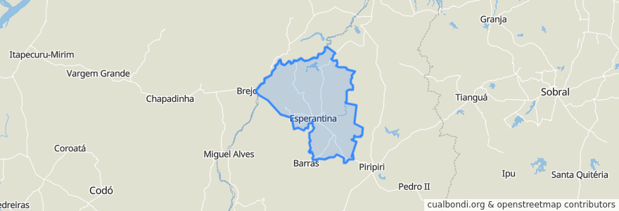 Mapa de ubicacion de Região Geográfica Imediata de Esperantina.